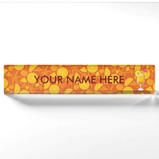 Tequila sunrise naambordje (Voorkant)