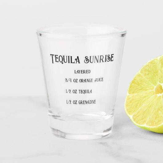Tequila sunrise nieuwheid geschoten glas (Voorkant)
