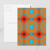 Tequila Sunrise Ombre geometrische Abstracte kunst Briefkaart (Voorkant / Achterkant)