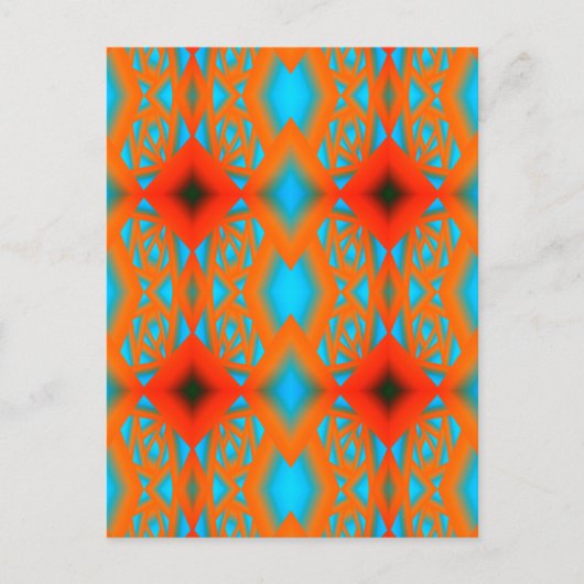 Tequila Sunrise Ombre geometrische Abstracte kunst Briefkaart (Voorkant)