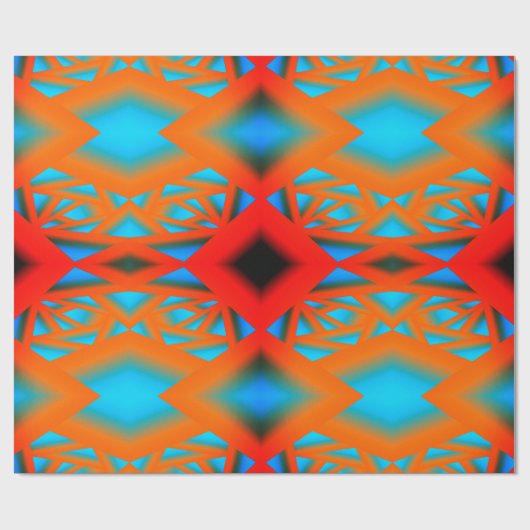 Tequila Sunrise Ombre geometrische Abstracte kunst Cadeaupapier (Vlak)