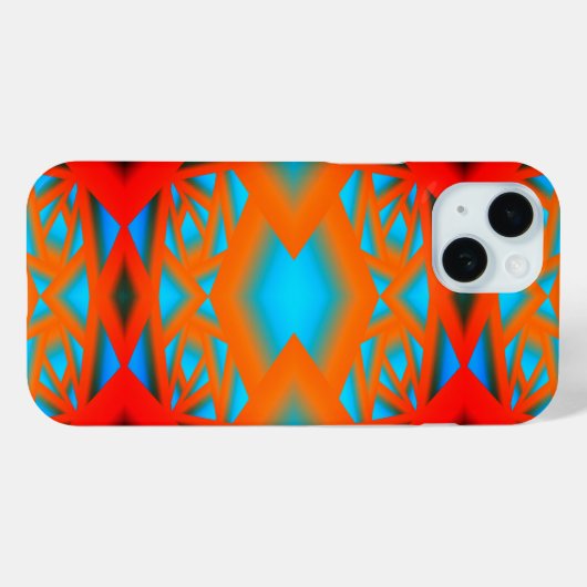 Tequila Sunrise Ombre geometrische Abstracte kunst Case-Mate iPhone Case (Achterkant (horizontaal))