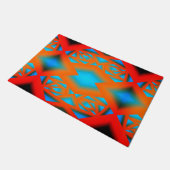 Tequila Sunrise Ombre geometrische Abstracte kunst Deurmat (Schuin)