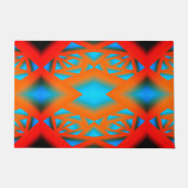 Tequila Sunrise Ombre geometrische Abstracte kunst Deurmat (Voorkant)