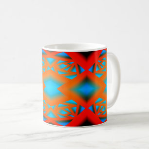 Tequila Sunrise Ombre geometrische Abstracte kunst Koffiemok