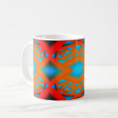 Tequila Sunrise Ombre geometrische Abstracte kunst Koffiemok (Voorkant links)
