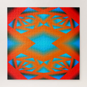 Tequila Sunrise Ombre geometrische Abstracte kunst Legpuzzel