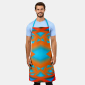Tequila Sunrise Ombre geometrische Abstracte kunst Schort (Gedragen)