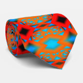 Tequila Sunrise Ombre geometrische Abstracte kunst Stropdas (Opgerold)