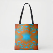 Tequila Sunrise Ombre geometrische Abstracte kunst Tote Bag (Voorkant)