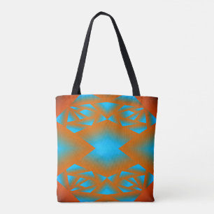 Tequila Sunrise Ombre geometrische Abstracte kunst Tote Bag