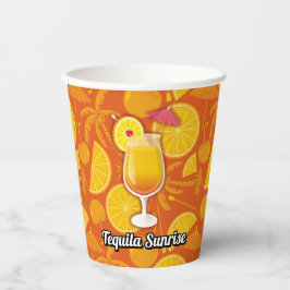 Tequila Sunrise Paper Cups Papieren Bekers