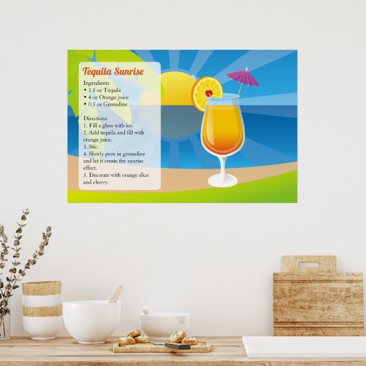 Tequila Sunrise Poster (Keuken)