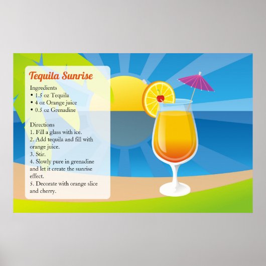 Tequila Sunrise Poster (Voorkant)