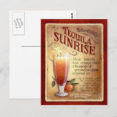 tequila sunrise recept briefkaart (Voorkant / Achterkant)
