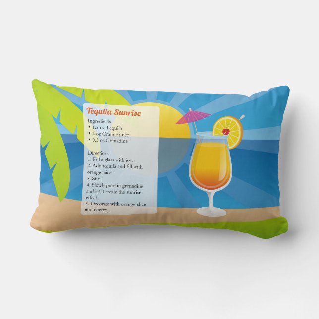 Tequila Sunrise Recept Kussen (Achterkant)