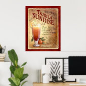 tequila sunrise recept poster (Thuiskantoor)