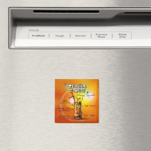 Tequila Sunrise Recipe Bar Magneet (Insitu (Vaatwasser))