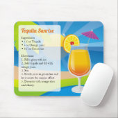 Tequila Sunrise Recipe Mousepad Muismat (Met muis)