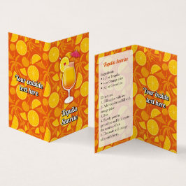 Tequila Sunrise Recipe Visitekaartje
