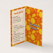 Tequila Sunrise Recipe Visitekaartje (Binnen)