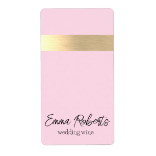 Tequila Sunrise Roze Goud Folie Rustiek Nep Etiket