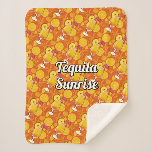 Tequila Sunrise Sherpa Deken (Voorkant)