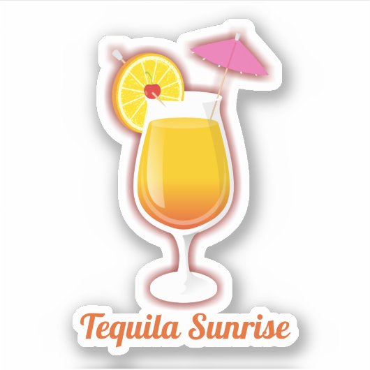 Tequila Sunrise Sticker (Voorkant)