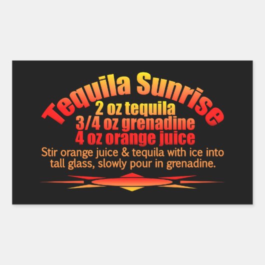 Tequila Sunrise stickers (Voorkant)