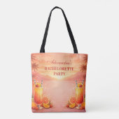 Tequila Sunrise Tropical Bachelorette Party Tote Bag (Achterkant)