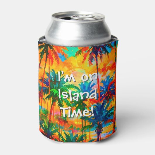 [Tequila Sunrise] Tropical Island Time Drink Beer Blikjeskoeler (Blikje Voorkant)