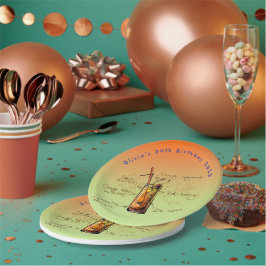 Tequila Sunrise Verjaardagsfeest Papieren Borden Papieren Bordje