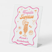 Tequila Sunrise vrijgezellenfeest Reclamebord Met Voetstuk (Voorkant)