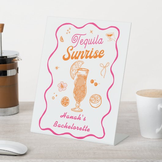 Tequila Sunrise vrijgezellenfeest Reclamebord Met Voetstuk (Insitu)