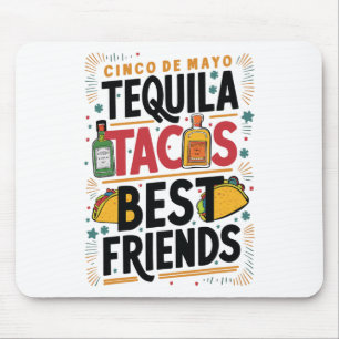 Tequila Tacos Beste vrienden Drink Cinco De Mayo Muismat