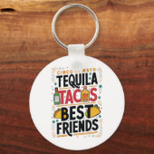 Tequila Tacos Beste vrienden Drink Cinco De Mayo Sleutelhanger (Voorkant)