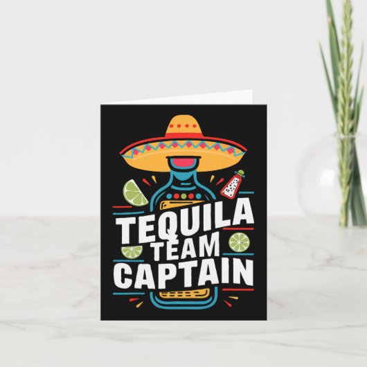 Tequila Team Captain Cinco De Mayo Feest Fiesta Kaart (Voorkant)