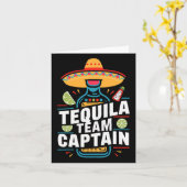 Tequila Team Captain Cinco De Mayo Feest Fiesta Kaart (Gele Bloem)