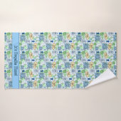 Tequila Time Cocktail Drinker Blue Agave Pattern Badhanddoek (Badhanddoek)