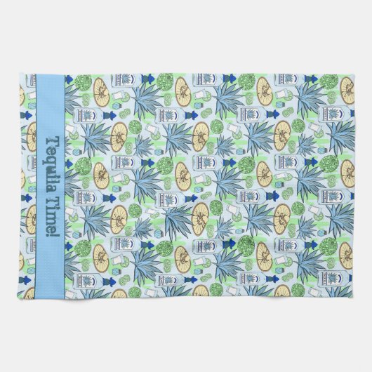 Tequila Time Cocktails Agave Planten en Sombreros Theedoek (Horizontaal)