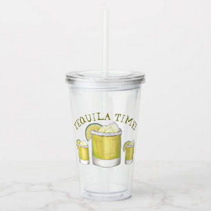 Tequila Time Limoen Margarita Cocktail Mixed Drink Acryl Drinkbeker