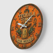 Tequila Time Viva Mexico Bar Decor Mexican Rustic Grote Klok (Hoek)