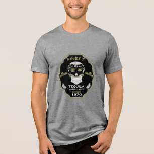 Tequila verjaardag boven de heuvel Tri-Blend shirt