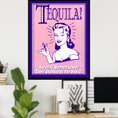 Tequila vintage poster Tequila drank (Thuiskantoor)