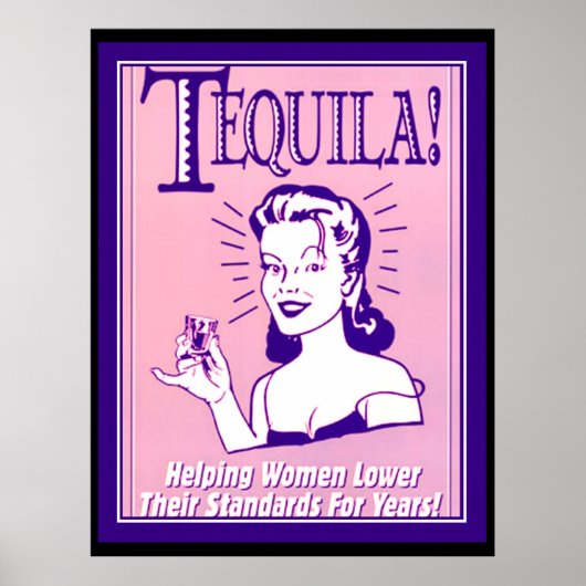 Tequila vintage poster Tequila drank (Voorkant)
