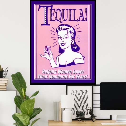 Tequila vintage poster Tequila Drink (Thuiskantoor)