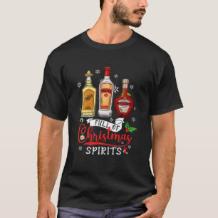 Tequila vodka Whiskey Drinker met kerstmis sp T-shirt