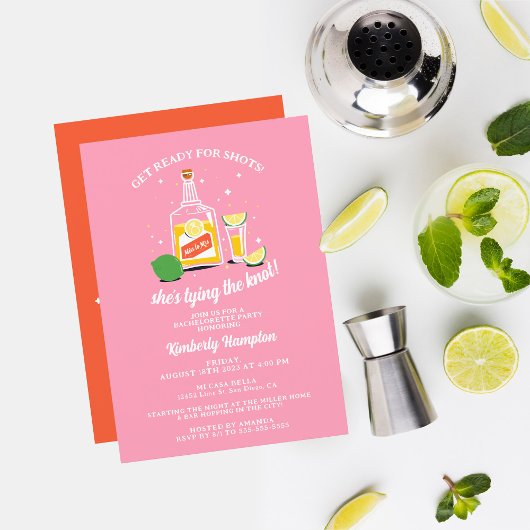 Tequila vrijgezellenfeest uitnodiging