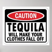  Tequila waarschuwingsteken Poster (Voorkant)