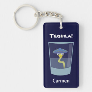 Tequila Worm-Ornament Sleutelhanger